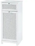 [en.casa] W&auml;scheschrank, Wei&szlig;, Holzwerkstoff, 38x90x40 cm, Ordnen & Aufbewahren,