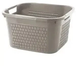 Rotho W&auml;schekorb Country, Cappuccino, Kunststoff, 22 L, 33.5x22.2x43.5 cm, Reach,