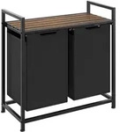 tectake W&auml;schesortierer,, Schwarz, Braun, Metall, Rechteckig, 74x72x34 cm, Ordnen &