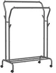 Kleiderwagen, Schwarz, Metall, Kunststoff, 103.5x155x52.5 cm, Garderobe,