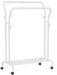 Kleiderwagen, Wei&szlig;, Metall, Kunststoff, 103.5x155x52.5 cm, Garderobe,