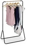 Relaxdays Kleiderst&auml;nder, Schwarz, Metall, 80x145x44 cm, Garderobe,