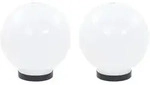 vidaXL Led-Gartenleuchten, Wei&szlig;, Kunststoff, 20x20x20 cm, Lampen & Leuchten,