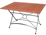 Gardenson Gartenklapptisch, Braun, Schwarz, Holz, Metall, Eukalyptusholz, Hartholz,