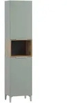 Stylife Hochschrank Smilla, Silber, Eiche, Pastellgr&uuml;n, Kunststoff, 4 F&auml;cher,