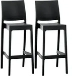 CLP Barhocker, Schwarz, Kunststoff, 45x105x51 cm, Esszimmer, Barm&ouml;bel, Barhocker