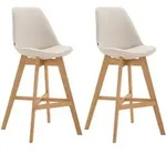 CLP Barhocker, Creme, Holz, 48x112x56 cm, Esszimmer, Barm&ouml;bel, Barhocker