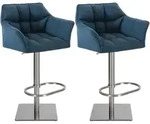 CLP Barhocker, Blau, Metall, 64x88x45 cm, Esszimmer, Barm&ouml;bel, Barhocker