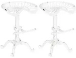 CLP Barhocker, Wei&szlig;, Wei&szlig;, Metall, 44x56x34 cm, Esszimmer, Barm&ouml;bel, Barhocker