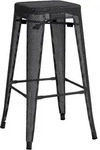 CLP Barhocker, Schwarz, Metall, 43x77x43 cm, Esszimmer, Barm&ouml;bel, Barhocker