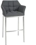 CLP Barhocker, Grau, Metall, 64x110x48 cm, Esszimmer, Barm&ouml;bel, Barhocker