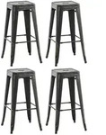 CLP Barhocker, Schwarz, Gold, Metall, 43x76x43 cm, Esszimmer, Barm&ouml;bel,...