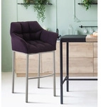 CLP Barhocker, Lila, Metall, 64x110x48 cm, Esszimmer, Barm&ouml;bel, Barhocker