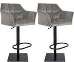 CLP Barhocker, Grau, Metall, 64x88x45 cm, Esszimmer, Barm&ouml;bel, Barhocker