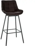 CLP Barhocker, Braun, Metall, 49x105x56 cm, Esszimmer, Barm&ouml;bel, Barhocker