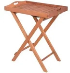 Gardenson Gartenbeistelltisch, Braun, Holz, Eukalyptusholz, massiv, rechteckig,