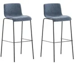 CLP Barhocker, Blau, Metall, 43x100x48 cm, Esszimmer, Barm&ouml;bel, Barhocker