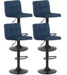 CLP Barhocker, Blau, Metall, 40x85x40 cm, Esszimmer, Barm&ouml;bel, Barhocker