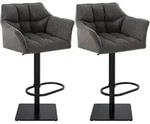 CLP Barhocker, Graubraun, Metall, 64x88x45 cm, Esszimmer, Barm&ouml;bel, Barhocker