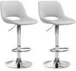 CLP Barhocker, Hellgrau, Metall, 42x86x46 cm, Esszimmer, Barm&ouml;bel, Barhocker