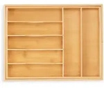 Relaxdays Besteckkasten, Hellbraun, Holz, Holzwerkstoff, 50.5x5x44.5 cm,