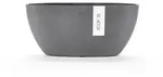 Ecopots Blumentopf, Grau, Kunststoff, Beton Optik, Oval, 13.5 cm, Dekoration, Blumen