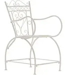 CLP Gartenstuhl, Creme, Metall, 48x88x60 cm, Gartenm&ouml;bel, Gartenst&uuml;hle,