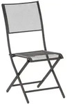 Gardenson Gartenklappstuhl, Graphit, Metall, 41x89x57 cm, klappbar, Gartenm&ouml;bel,