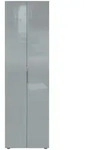 Germania Garderobenschrank, Graphit, Silber, Glas, Holzwerkstoff, 5 F&auml;cher,
