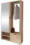 Mirjan24 Garderobe, Eiche Artisan, Kunststoff, Rechteckig, 100x190x33 cm, Garderobe,