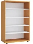 Mid.you Schuhregal, Buche, Kunststoff, 5 F&auml;cher, 70x110x37 cm, Garderobe,