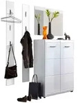 Carryhome Garderobe Adana, Wei&szlig;, Holzwerkstoff, 4-teilig, 149x200x36 cm,...