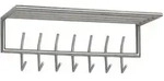 Mid.you Wandgarderobe, Silber, Metall, 74.5x29x30 cm, Hutablage, Garderobe,