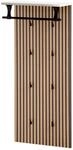 Mid.you Garderobenpaneel, Schwarz, Eiche, Holzwerkstoff, 50x110.6x20.9 cm,