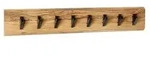 Wandgarderobe, Schwarz, Akazie, Holz, Metall, Akazie, massiv, 90x15x9 cm, Garderobe,