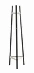 Garderobenst&auml;nder, Schwarz, Chrom, Metall, 47x177x47 cm, standfeste F&uuml;&szlig;e,
