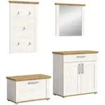Mid.you Garderobe, Holzwerkstoff, 4-teilig, 190x196x39 cm, FSC Mix, Garderobe,