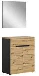Mid.you Garderobe, Glas, Holzwerkstoff, 2-teilig, 80x190x37 cm, FSC Mix, Garderobe,