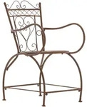 CLP Gartenstuhl, Braun, Metall, 48x88x60 cm, Gartenm&ouml;bel, Gartenst&uuml;hle,