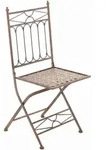 CLP Gartenklappstuhl, Braun, Metall, 40x95x40 cm, Gartenm&ouml;bel, Gartenst&uuml;hle,
