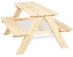 Pinolino Kindersitzgruppe Nicki f&uuml;r 4, Natur, Holz, 79x50x90 cm, Kinderzimmer &