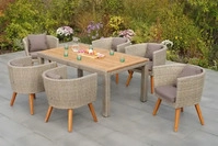 Gardenson GARTENTISCHGRUPPE Braun, Beige