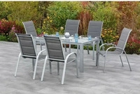 Gardenson GARTENTISCHGRUPPE Anthrazit, Silber