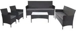 MCW Poly-Rattan, Anthrazit, Kunststoff, Gartenm&ouml;bel, Gartenm&ouml;bel-Sets