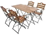 MCW Biergarten-Set, Braun, Holz, Gartenm&ouml;bel, Gartenm&ouml;bel-Sets