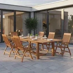 Gardenson Gartentischgruppe Comodoro, Natur, Holz, Eukalyptusholz, Hartholz,