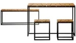 Jan Kurtz Gartenset, Schwarz, Robinien, Holz, Metall, 4-teilig, Robinie, massiv,