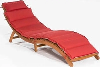 Gardenson GARTENLIEGE Creme, Natur, Rot 178x54x70 cm