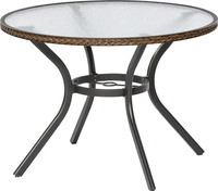 Gardenson GARTENTISCH Graphit, Dunkelbraun 104x74x104 cm