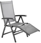 Sieger Garten-Relaxsessel, Anthrazit, Silber, Kunststoff, 62x109x95 cm, klappbar,